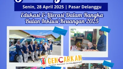 Kegiatan grebeg pasar yang dilaksanan oleh PT. BPR Bank Klaten, dalam rangka Edukasi dan Literasi Bulan Inklusi Keuangan Tahun 2025