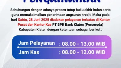 Pengumuman kantor buka seperti biasa pada tanggal 28/06/2025