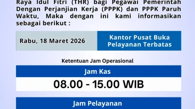 Pengumuman pelayanan terbatas pada tanggal 18/03/2026